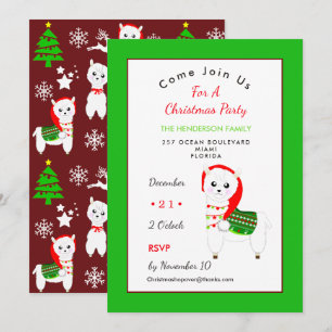 Convite Celebração do Festivo Llama de Natal