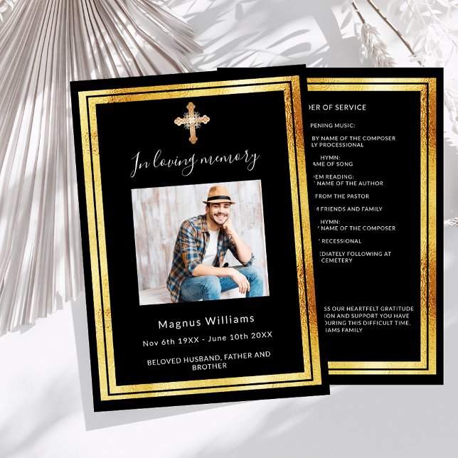 Convite Celebração do fúnebre fúnebre do programa de fotos (Criador carregado)
