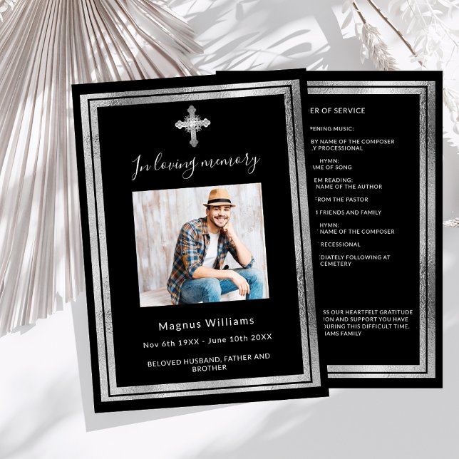 Convite Celebração do fúnebre fúnebre do programa de fotos (Criador carregado)