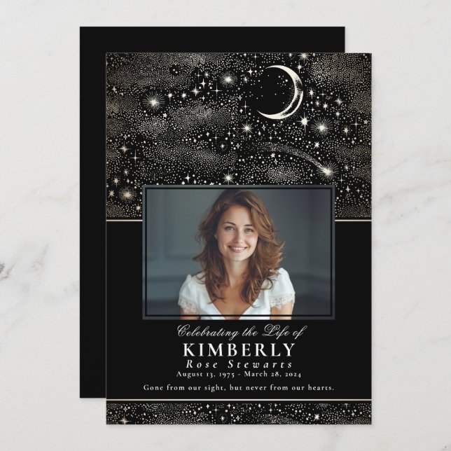 Convite Celebração do Funeral da Vida em Estrela Falsa (Frente/Verso)