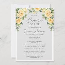 Celebração do Life 4 Photo Yellow Rose Funeral