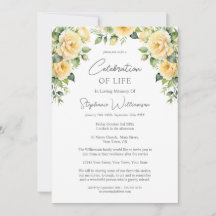 Celebração do Life 4 Photo Yellow Rose Funeral