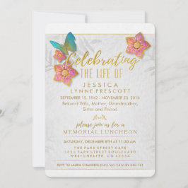 Convite Celebração do Life Butterfly Luncheon Invite