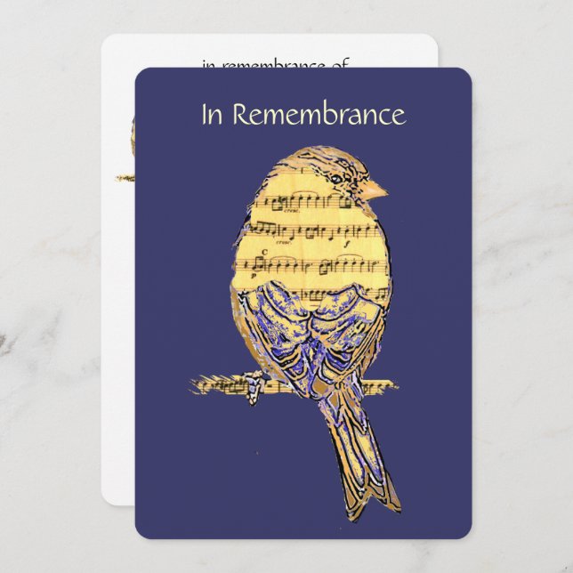 Convite Celebração do Life Service Invite Música Song Bird (Frente/Verso)