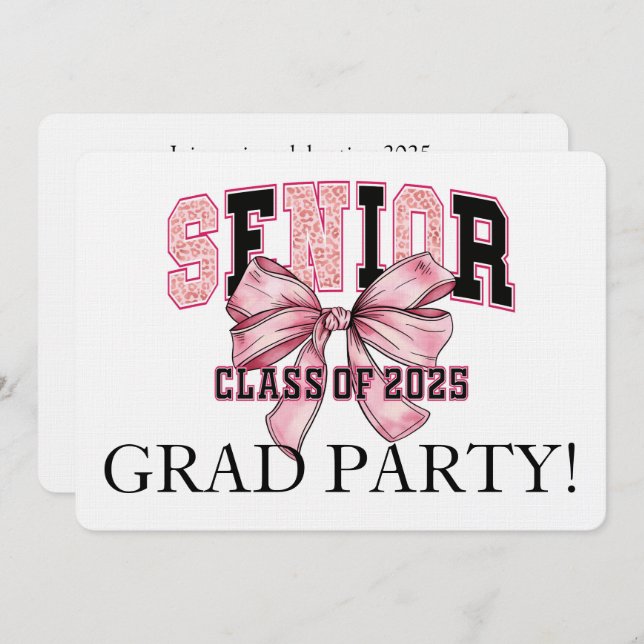 Convite Celebração do Mais velho de Impressão Leopard (Frente/Verso)