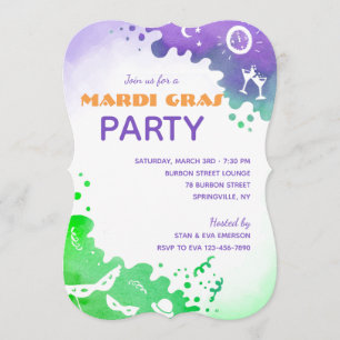 Convite Celebração do Mardi Gras