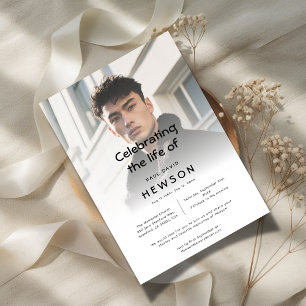Convite Celebração do Memorial do Funeral Foto de Sobrepos