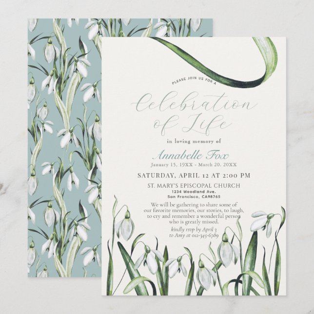 Convite Celebração do Memorial Funeral da Vida (Frente/Verso)