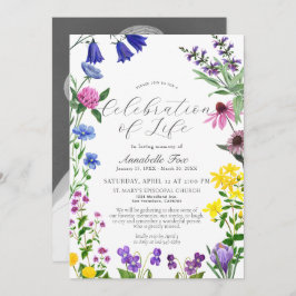 Convite Celebração do Memorial Funeral da Vida em Flores S