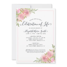 Celebração do Memorial Funeral Pink Floral