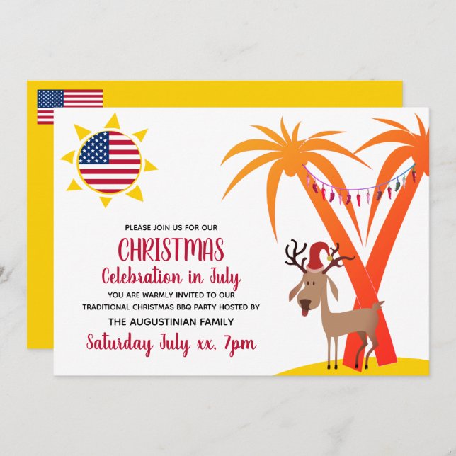 CONVITE CELEBRAÇÃO DO NATAL EM JULHO DO PARTIDO CHURRASCO  (Frente/Verso)