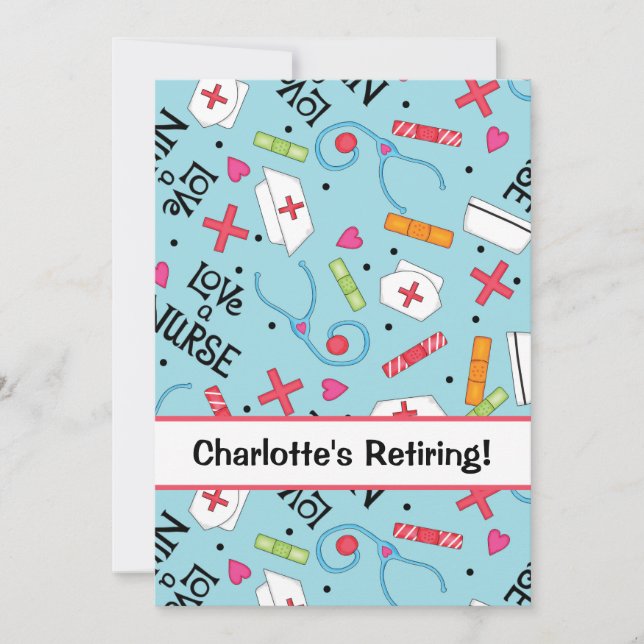 Convite Celebração do Partido da Reforma Enfermeira Turquo (Frente)