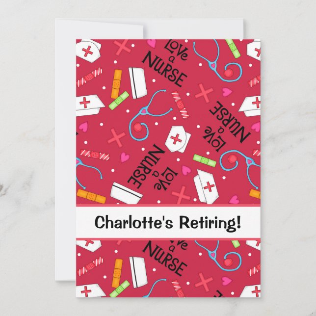 Convite Celebração do Partido da Reforma Enfermeira Vermel (Frente)