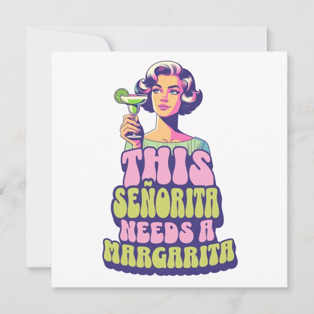 Convite Celebração do Partido dos Cocktail Margarita Fiest (Frente)