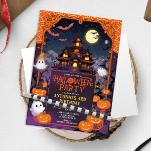 Convite Celebração do Partido Halloween House