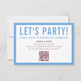 Convite CELEBRAÇÃO DO PARTIDO INFO azul-marrom mínimo mode