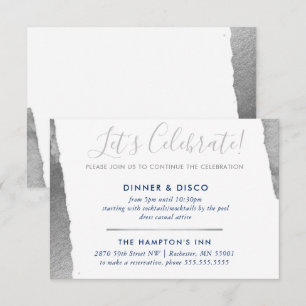 Convite CELEBRAÇÃO DO PARTIDO INSIRA prata luxo moderna