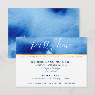 Convite CELEBRAÇÃO DO PERÍODO DO PARTIDO - cor azul-d-água
