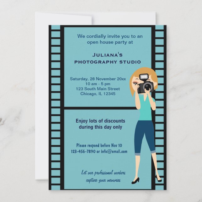 Convite Celebração do Photoshop Studio (Frente)