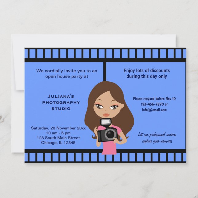 Convite Celebração do Photoshop Studio (Frente)