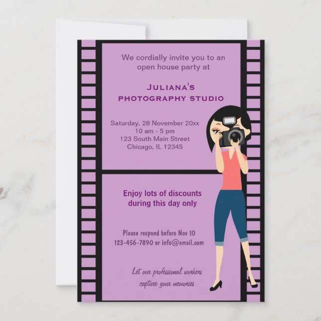 Convite Celebração do Photoshop Studio (Frente)