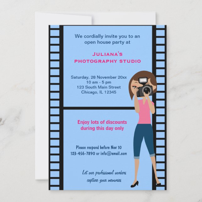 Convite Celebração do Photoshop Studio (Frente)