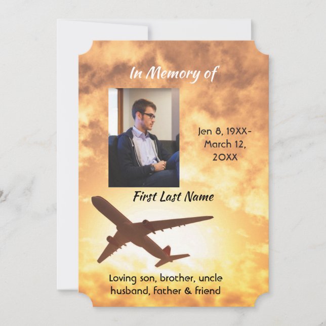 Convite Celebração do Piloto de Avião Convidado de Vida (Frente)