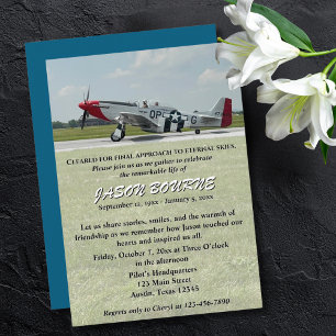 Convite Celebração do Piloto Life Memorial Funeral Foto