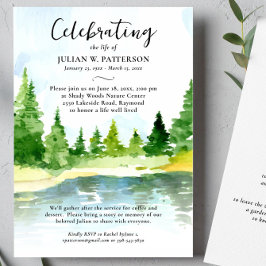 Convite Celebração do Poema da Vida em Lago Aquarela