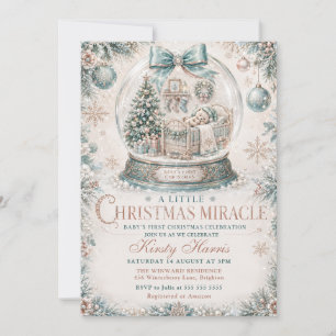 Convite Celebração do Primeiro Natal do Bebê Chá de Bebê