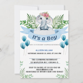 Convite Celebração do Príncipe Coroa do Elefante Rei