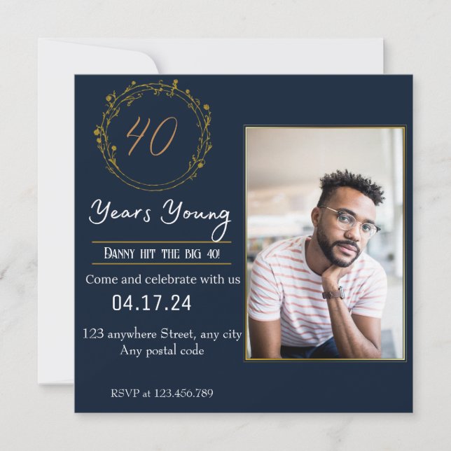 Convite Celebração do Quarenta Regal (Frente)