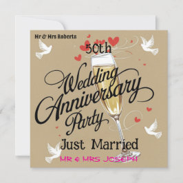 Convite Celebração do recem casados 50º aniversário de cas