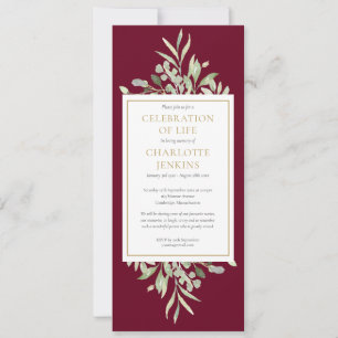 Convite Celebração do Serviço Funeral da Vida