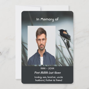 Convite Celebração do Serviço Life Red-wing Blackbird