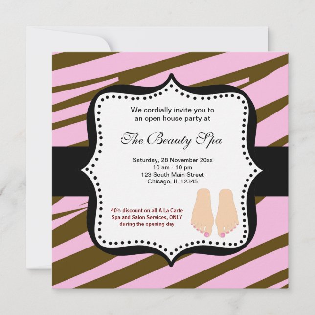 Convite Celebração do Spa Open House (Frente)