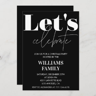 Convite Celebração do Vamos da Festa de Natal Negro