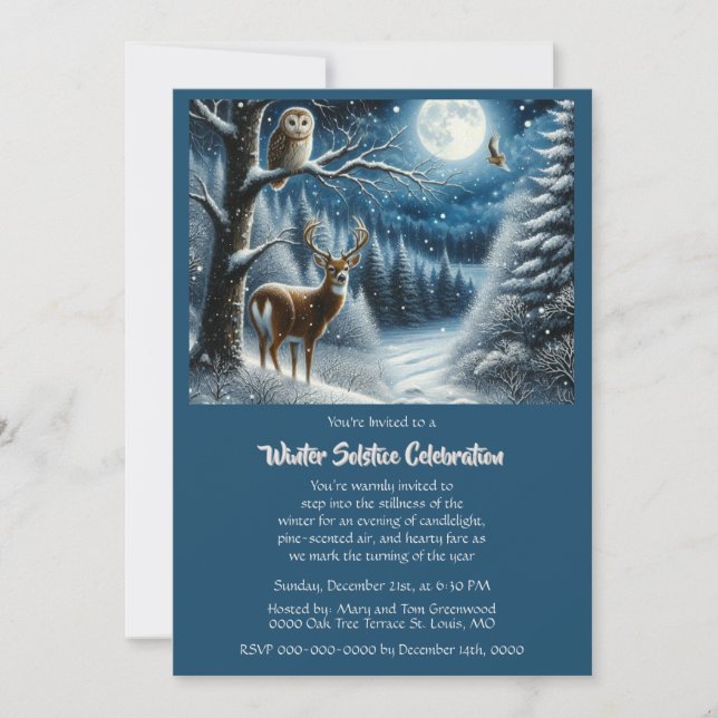 Convite Celebração do Yule no Solstício de Inverno (Frente)