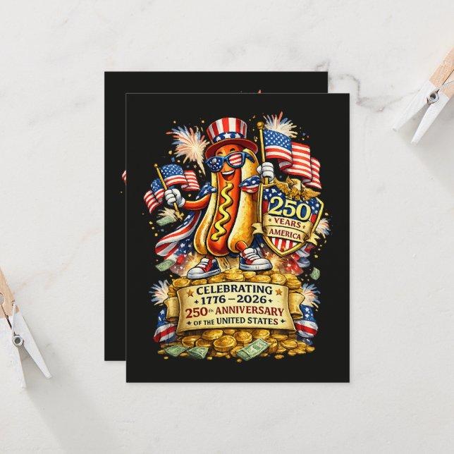 Convite Celebração dos 250 anos de Independência dos EUA (Frente/Verso In Situ)