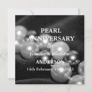 Convite Celebração dos 30 Anos de Casamento Pérola (P&B)