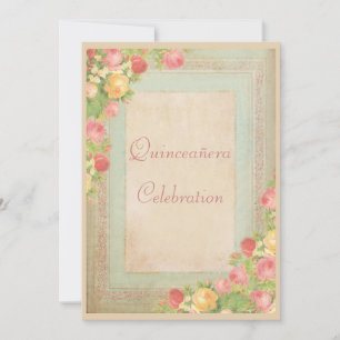 Convite Celebração dos Rosas de Quinceañera