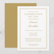 Celebração Dourada E Elegante Do Funeral Da Vida
