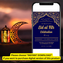 Convite Celebração Eid Al Fitr - Partido Eid Mubarak Eid I