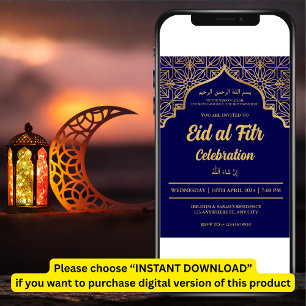 Convite Celebração Eid Al Fitr - Partido Eid Mubarak Eid I
