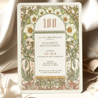 Celebração Elegante Centenária Art Nouveau Mucha