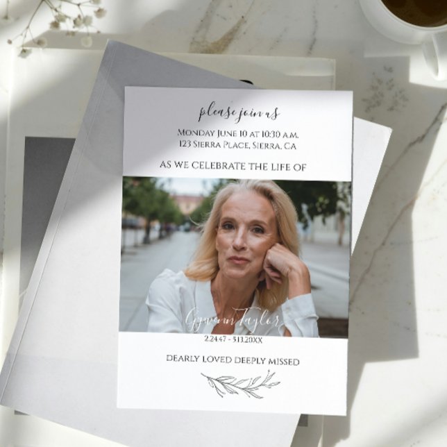 Convite Celebração Elegante da Vida (Criador carregado)