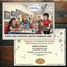 Celebração em Grupo na Pizzaria Divertida