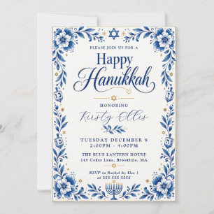 Convite Celebração Feliz de Hanukkah