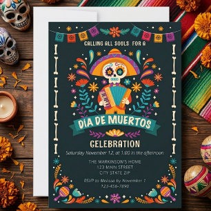 Convite Celebração Festiva do Dia De Muertos
