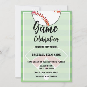 Convite Celebração Final de Baseball dos Miúdos na Escola